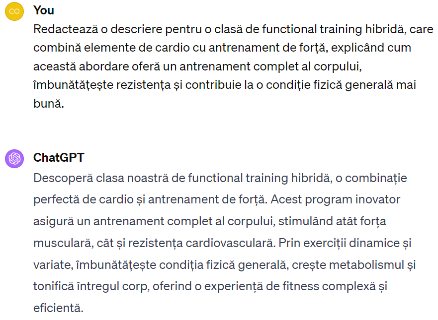 prompt chatgpt functional training